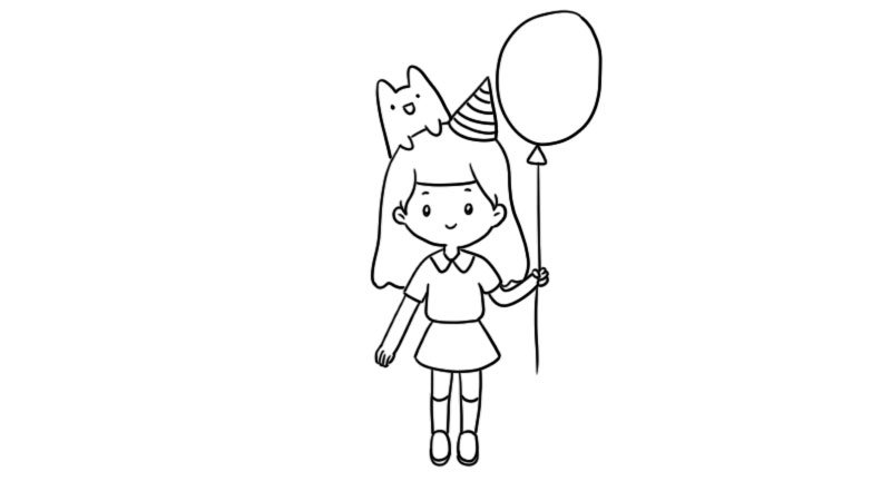 儿童节小朋友装扮简笔画怎么画儿童节小朋友装扮简笔画画法
