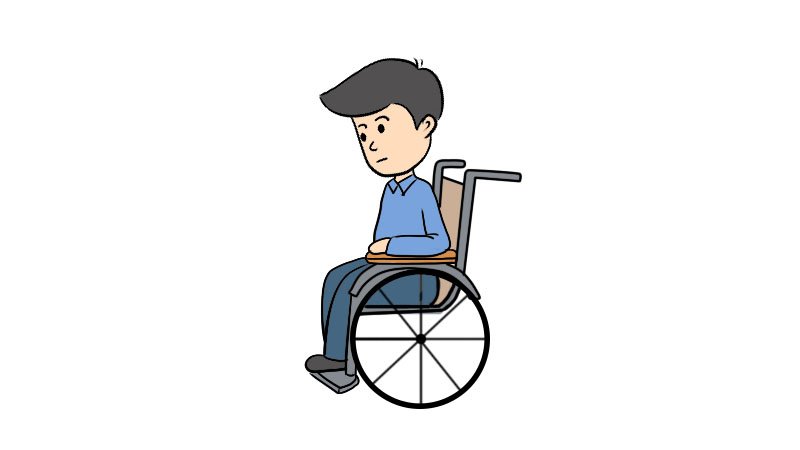 残疾人简笔画步骤残疾人简笔画教程