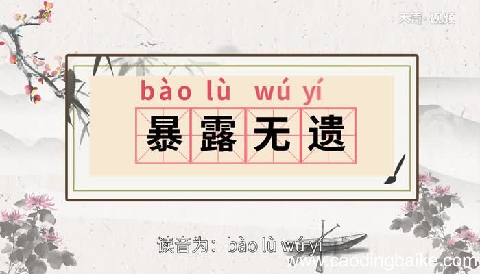 暴露无遗的意思 暴露无遗的出处
