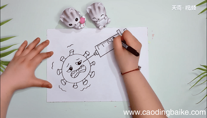 ?打倒病毒简笔画 ?打倒病毒画报