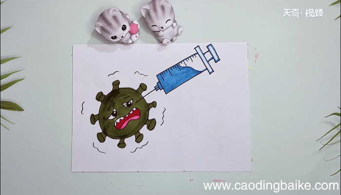 ?打倒病毒简笔画 ?打倒病毒画报