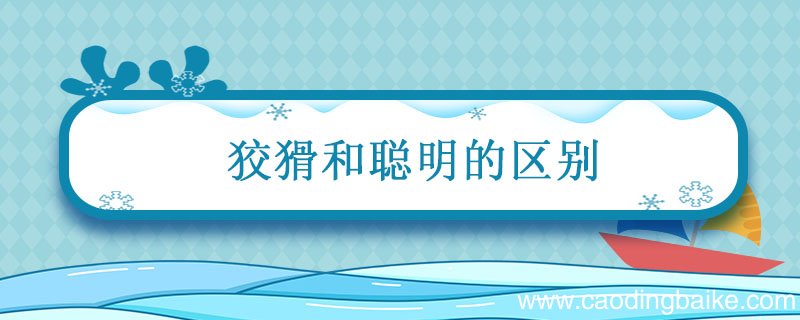 狡猾和聪明的区别 聪明狡猾的意思