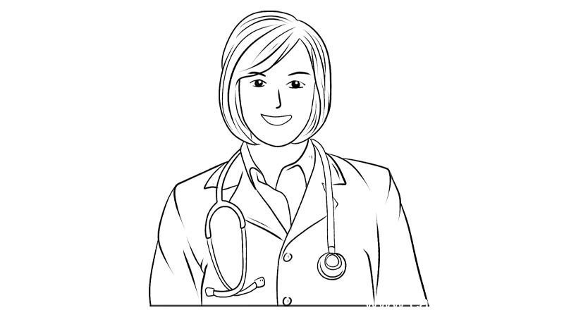 医生简笔画的步骤医生简笔画画法