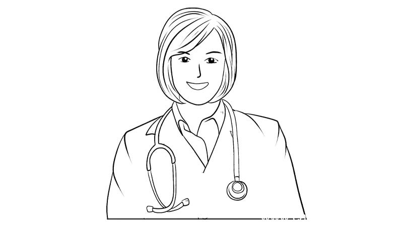 医生简笔画的步骤医生简笔画画法