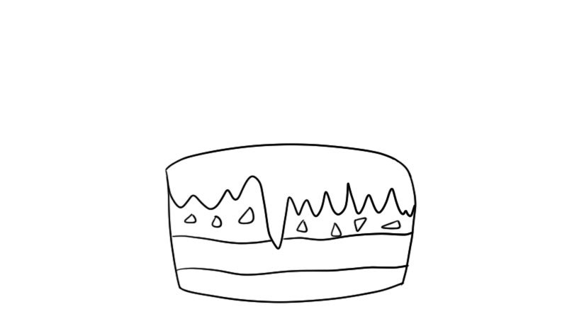生日蛋糕卡通简笔画
