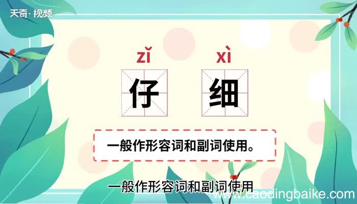 仔细的意思 仔细的意思是什么