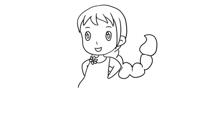 长头发女孩简笔画步骤长头发女孩简笔画画法