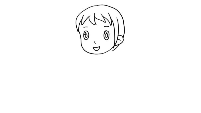 长头发女孩简笔画步骤长头发女孩简笔画画法