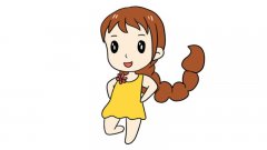 长头发女孩简笔画步骤长头发女孩简笔画画法