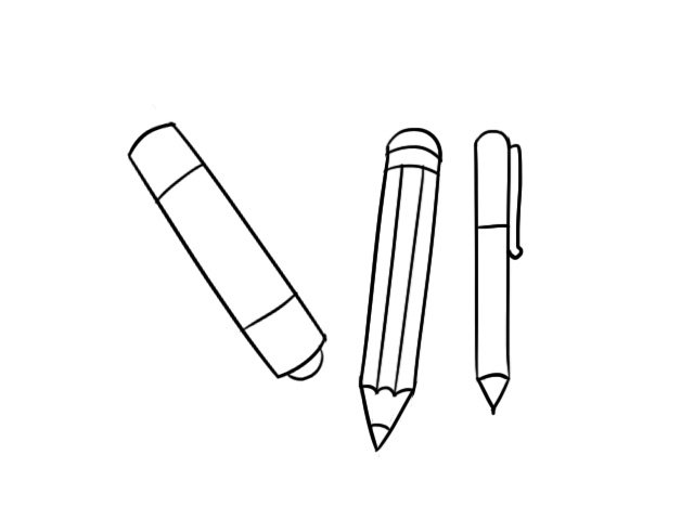 笔简笔画 笔的画法