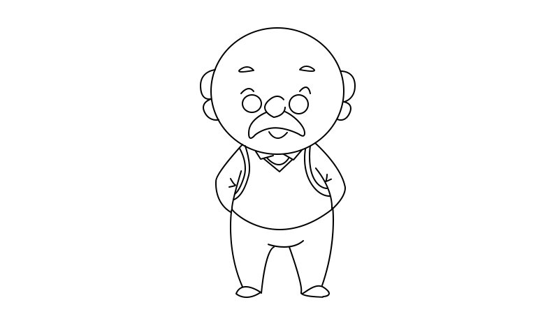 爷爷简笔画