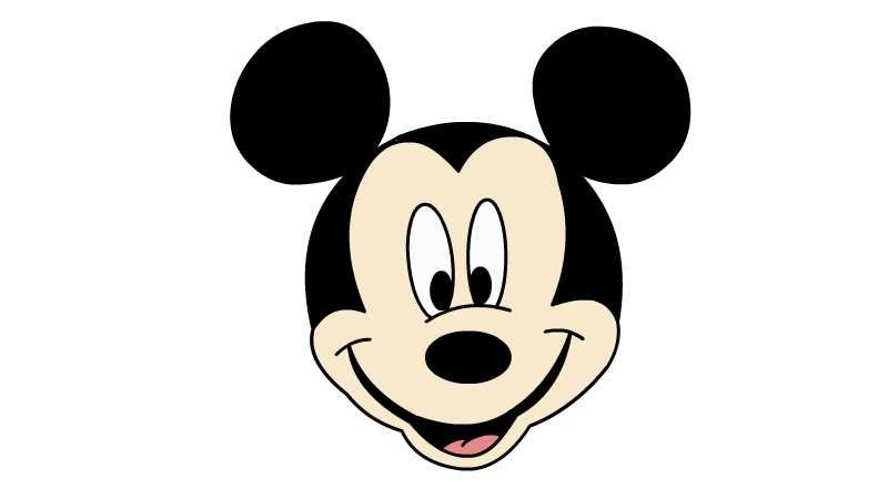 米老鼠头简笔画米老鼠头简笔画画法