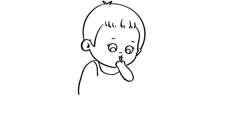 夏至吃西瓜的简笔画怎么画夏至吃西瓜的简笔画画法