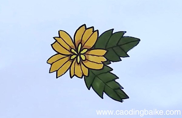 黄色小花简笔画