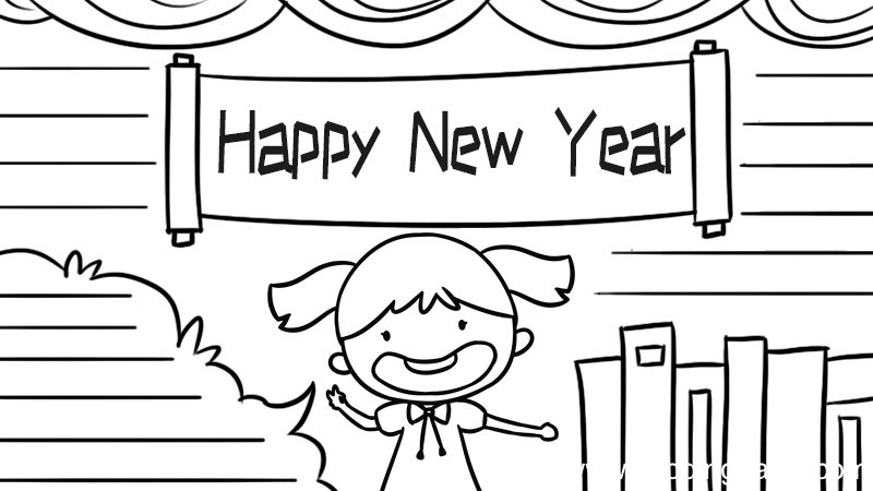 春节英语手抄报图片