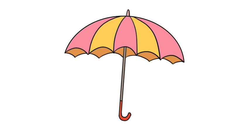 雨伞简笔画的教程雨伞简笔画的画法