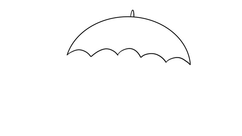 雨伞简笔画的教程雨伞简笔画的画法