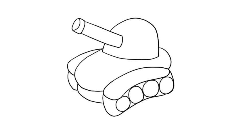 装甲车简笔画的教程装甲车简笔画的画法