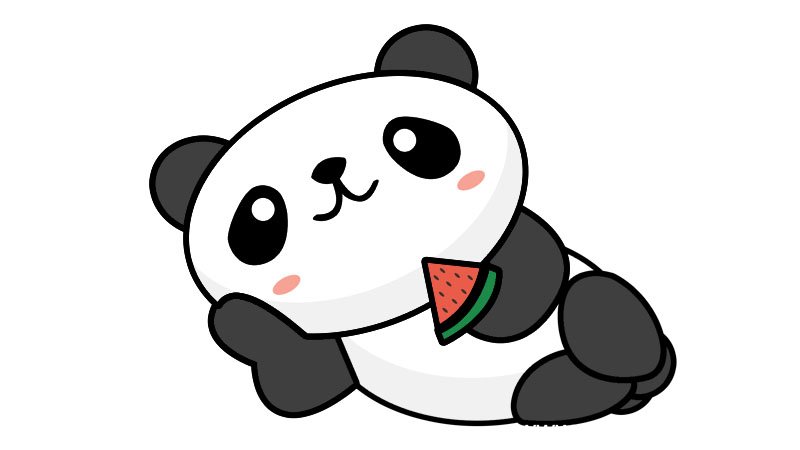 夏至吃西瓜的简笔画画法夏至吃西瓜的简笔画步骤