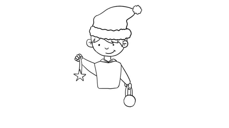 小孩装扮简笔画