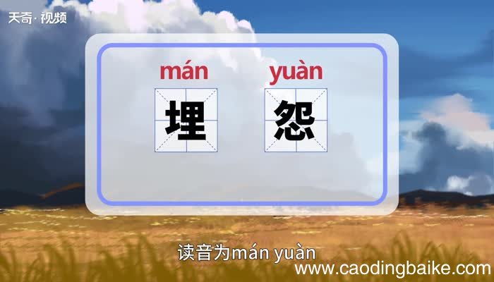 埋怨的意思 埋怨的意思是什么