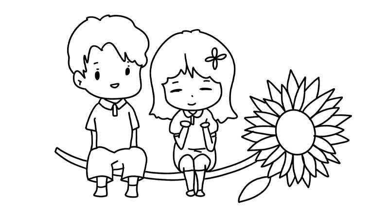 小男孩小女孩简笔画步骤小男孩小女孩简笔画教程