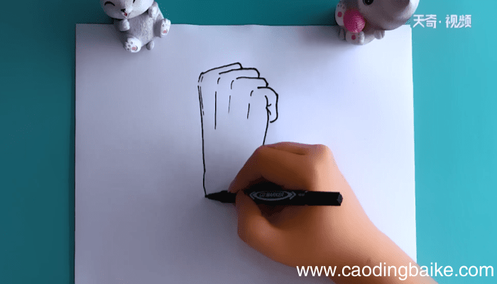 加油手势鼓励的简笔画 加油手势鼓励的画报