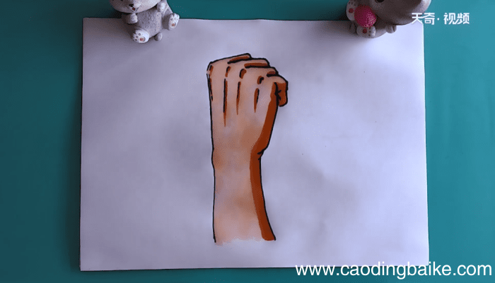 加油手势鼓励的简笔画 加油手势鼓励的画报