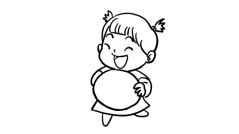夏至吃西瓜的简笔画步骤夏至吃西瓜的简笔画教程