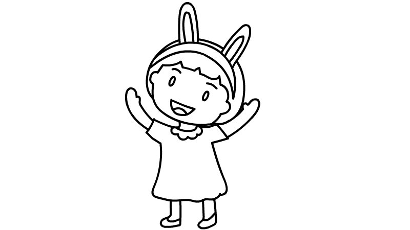 漂亮女孩简笔画画法漂亮女孩简笔画步骤