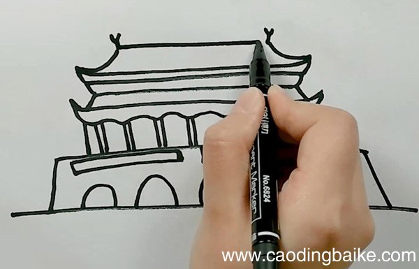 ***简笔画 北京天安怎么画简单