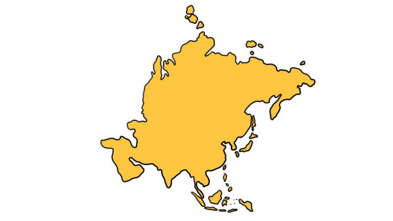 亚洲轮廓图简便画法亚洲轮廓图怎么画