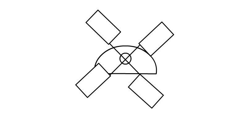 点缀装饰小图案 风车简笔画