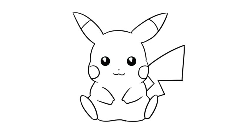 皮卡丘简笔画最萌 皮卡丘的画法