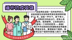 缅怀抗疫情牺牲的英雄们手抄报 缅怀抗疫情牺牲的英雄们手抄报