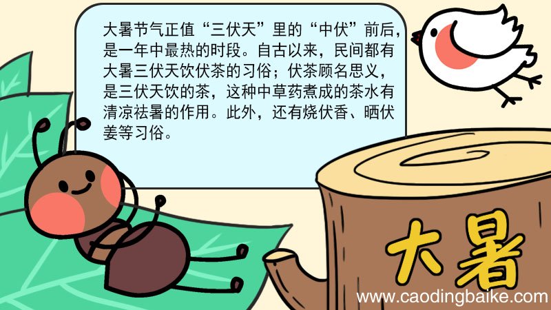 大暑手抄报画法大暑手抄报怎么画