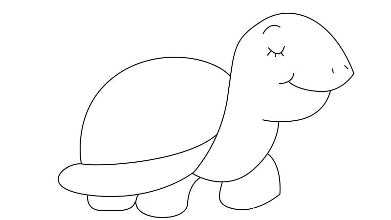 龟简笔画 龟的画法
