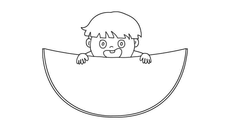 吃西瓜简笔画教程吃西瓜简笔画步骤