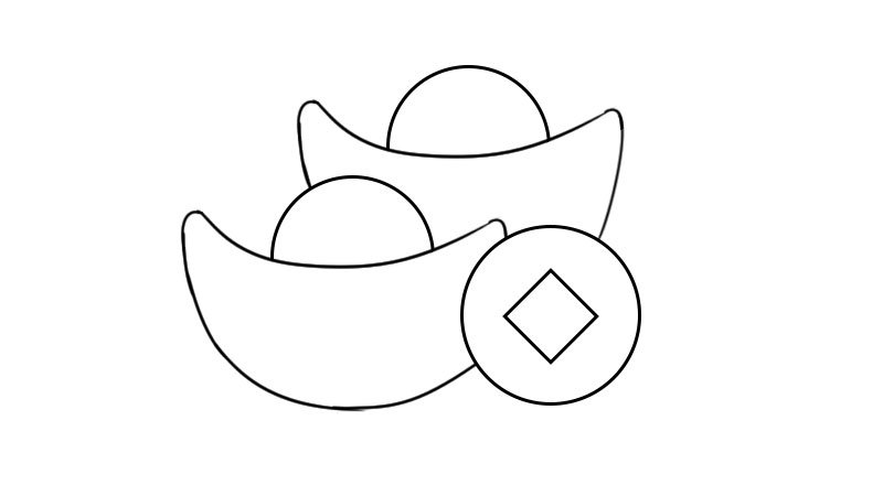 春节元宝简笔画