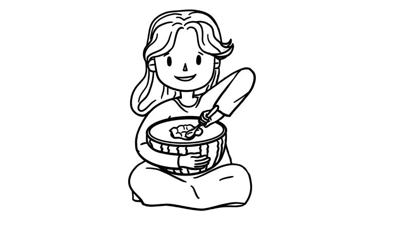 夏至吃西瓜简笔画教程夏至吃西瓜简笔画怎么画