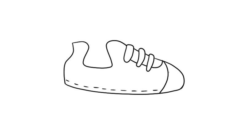鞋子简笔画的步骤鞋子简笔画的画法