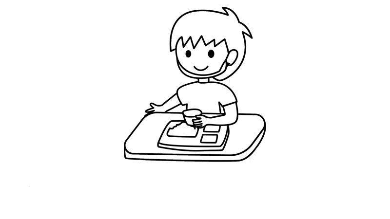 少聚集简笔画 少聚集的画法