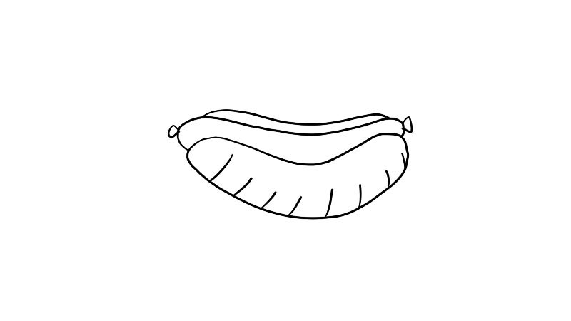热狗简笔画怎么画怎么画热狗简笔画
