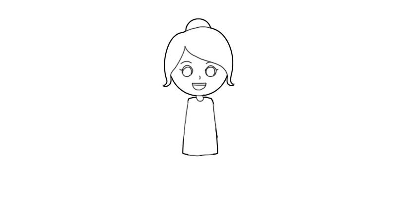 女孩简笔画画法女孩简笔画教程