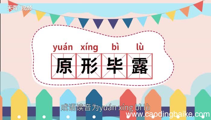原形毕露的意思 原形毕露的出处