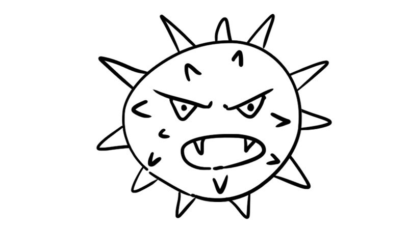 武汉病毒简笔画画法武汉病毒简笔画怎么画