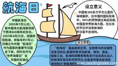 航海日手抄报的画法航海日手抄报步骤