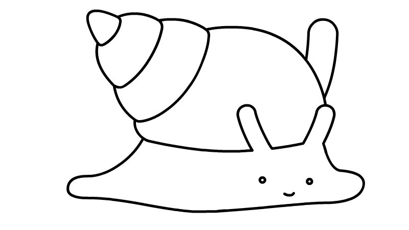 海蜗牛简笔画教程海蜗牛简笔画画法