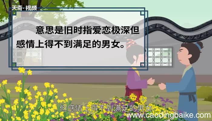 痴男怨女的意思 痴男怨女的出处
