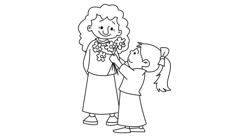 母亲节简笔画的画法是怎么样的母亲节简笔画怎么画